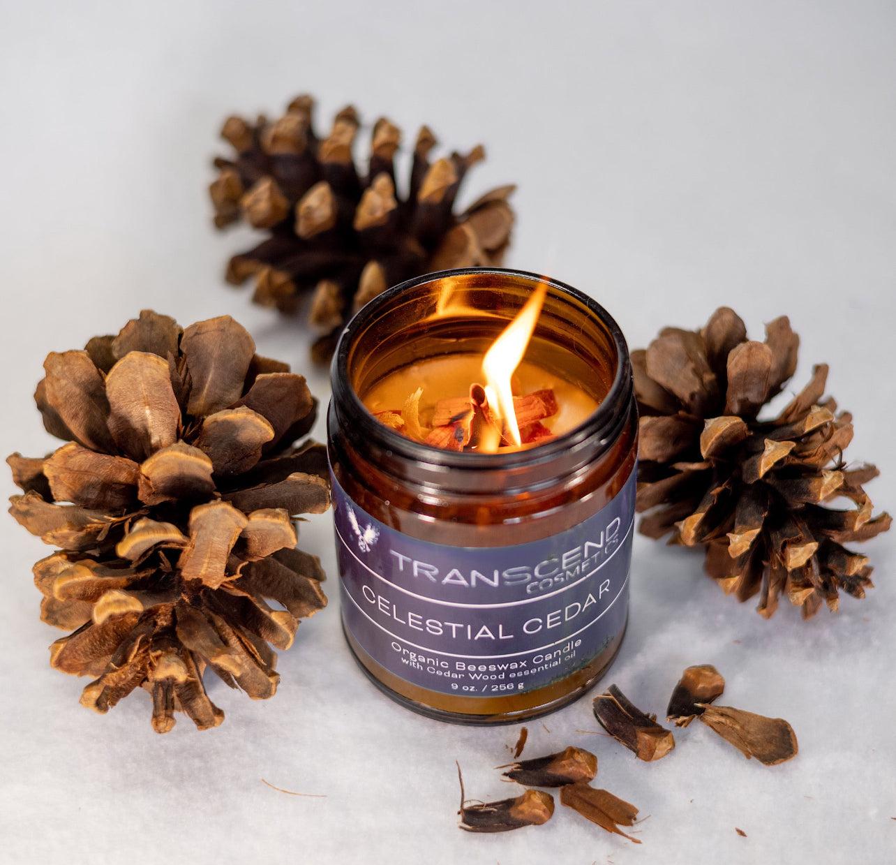 Air purifying beeswax candle, Organic candle, Organic beeswax candle, Organic essential oil candle, Candle with essential oil, Beeswax candle with essential oil, Beeswax candle, Natural candle, Natural beeswax candle, Natural essential oil candle, Natural essential oil, Wood wick candle, Organic woodwork candle, Organic beeswax candle with wooden wick, celestial cedar, cedar wood candle, cedarwood