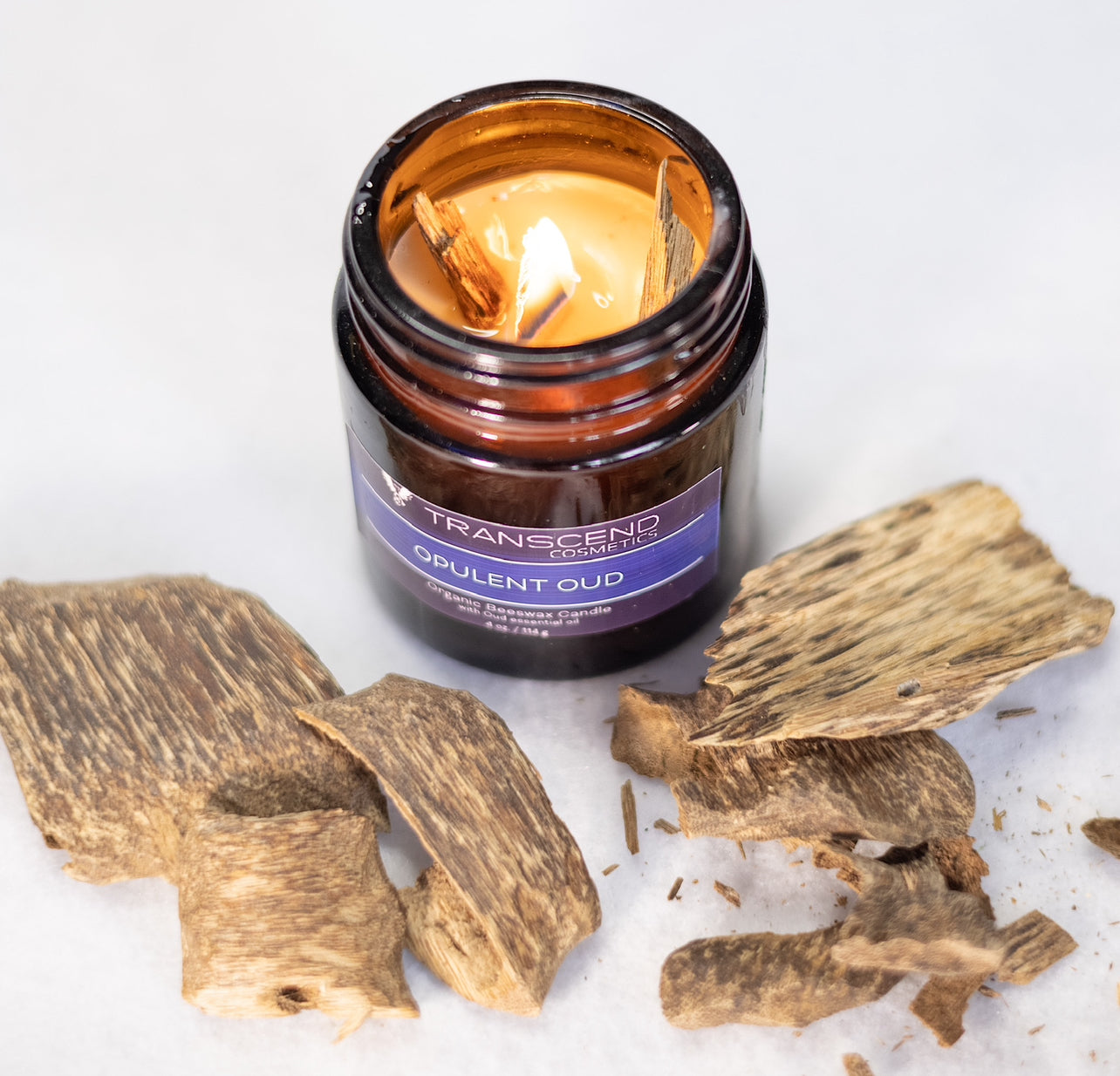 Air purifying beeswax candle, Organic candle, Organic beeswax candle, Organic essential oil candle, Candle with essential oil, Beeswax candle with essential oil, Beeswax candle, Natural candle, Natural beeswax candle, Natural essential oil candle, Natural essential oil, Wood wick candle, Organic woodwork candle, Organic beeswax candle with wooden wick, oud candle, transcend cosmetics oud candle