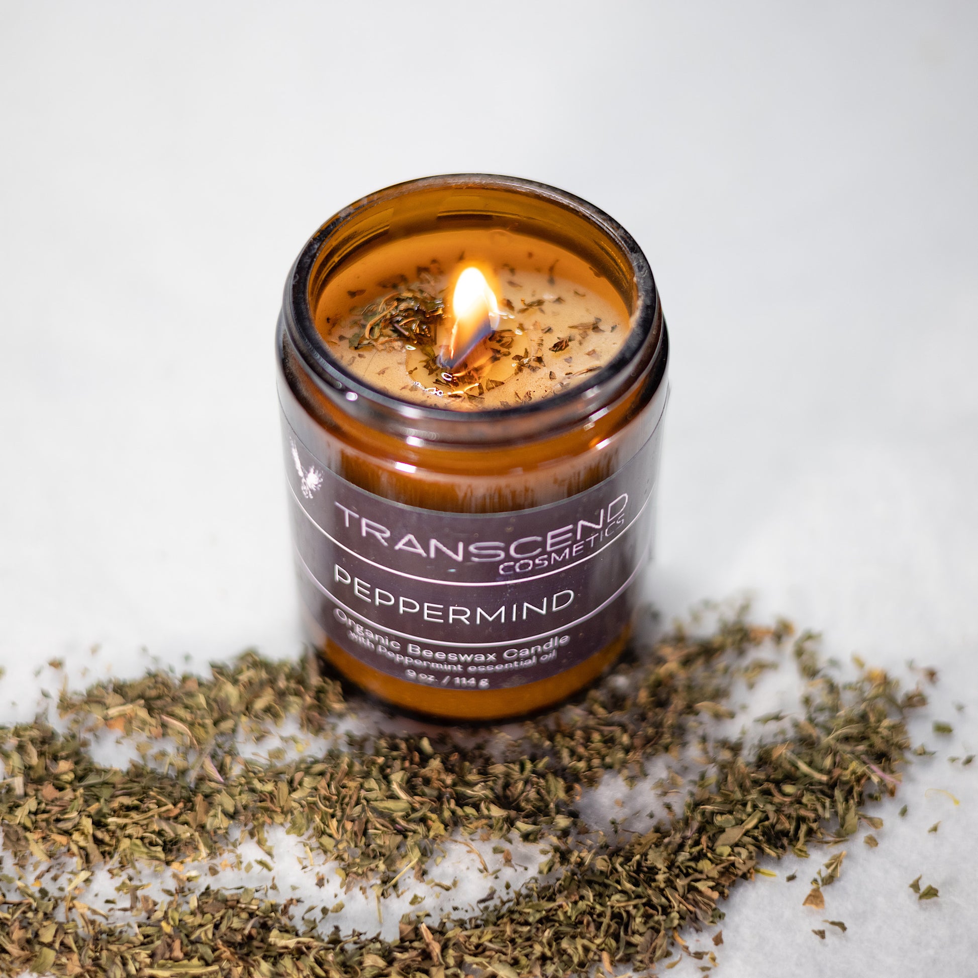 organic candle,natural candles, transcend cosmetics candle, transcend cosmetics, transcend cosmetics beeswax candle,essential oil, essential oil candle, candle, beeswax candle, peppermind, peppermind candle, peppermind beeswax candle, peppermint candle, peppermint essential oil