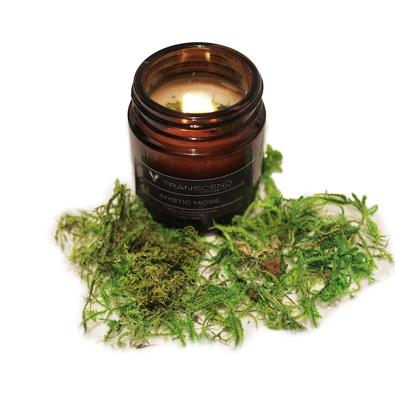 organic candle, transcend cosmetics candle, transcend cosmetics, transcend cosmetics beeswax candle,essential oil, essential oil candle, candle, beeswax candle, mystic moss, mystic moss candle, mystic moss beeswax candle, moss candle