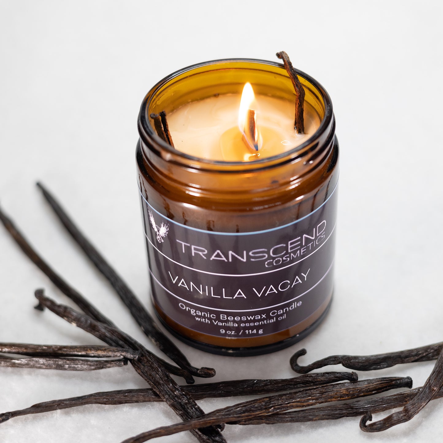 "Vanilla Vacay" Organic Beeswax Candle