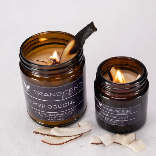 organic candle, transcend cosmetics candle, transcend cosmetics, transcend cosmetics beeswax candle,essential oil, essential oil candle, candle, beeswax candle