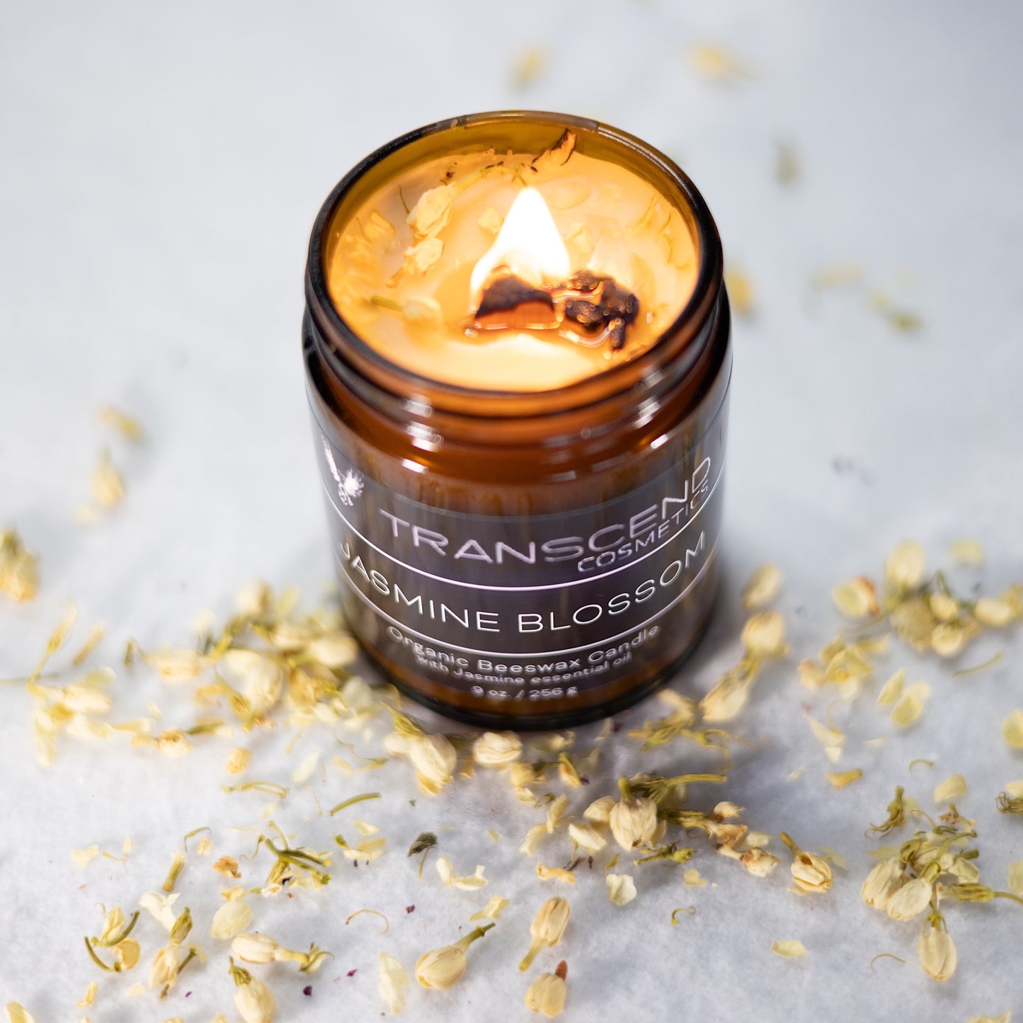 "Jasmine Blossom" Premium Organic Beeswax Candle