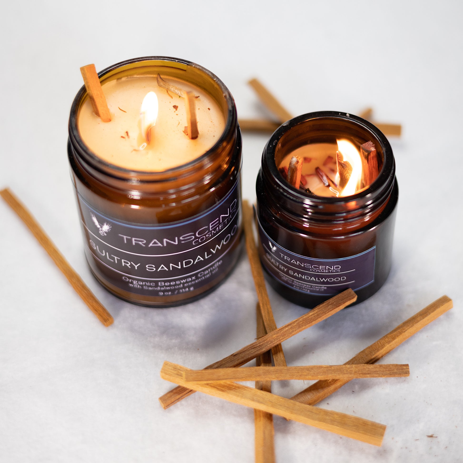organic candle, transcend cosmetics candle, transcend cosmetics, transcend cosmetics beeswax candle,essential oil, essential oil candle, candle, beeswax candle, sandalwood candle, sultry sandalwood candle, sultry sandalwood, sandalwood candles, sandalwood sticks, sandalwood essential oil, essential oils